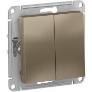 Выключатель СУ 2-кл Атлас (мех.) шампань (551)
