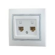 Розетка СУ 2-м Мира комп RJ45 белый