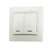 Выключатель СУ 2-кл Мира с инд. крем 701-0303-112