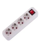 Колодка Lezard 4гн с/з,с выкл. 16А