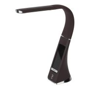 Светильник настольный ЭРА NLED-461 7W 4K сен/дим, дисплей (часы,термом) корич. под кожу