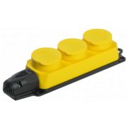 Колодка 3-м ОМЕГА РБ33-1-0м IP44 каучук желтая