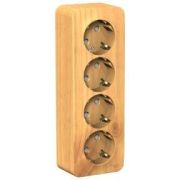 Розетка ОУ 4-м Бланка с/з 16А ясень