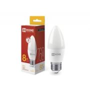 Лампа E27 8W 3000K C37 свеча ASD/InHome