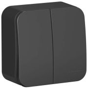 Выключатель ОУ 2-кл Бланка антрацит