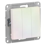 Выключатель СУ 3-кл Атлас (мех.) жемчуг (431)