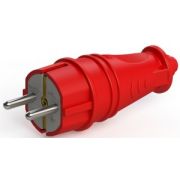 Вилка NE-AD прямая каучук 16А IP44 (4401) красная