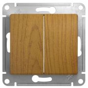 Выключатель СУ 2-кл Глосса (мех.) дуб