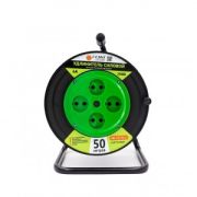 Удлинитель 1-2.SALE 4гн 50м б/з (ПВС 2х0.75) 6А катушка пластик