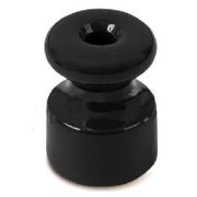 Ретро «МезонинЪ» Изолятор фарфор ЧЕРНЫЙ (уп.40шт)