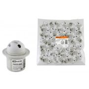 Патрон Е27 люстровый пластик с кольцом белый ТДМ