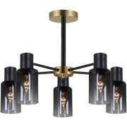 Светильник-люстра Reluce Е14 40W*5 черный/золото 74677-0.3-05