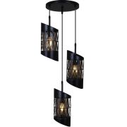 Люстра подвес Reluce 40W Е27*3 металл/стекло черный 08001-0.9-03 BK