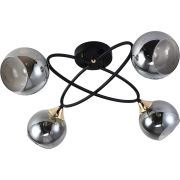 Светильник-люстра Reluce Е27 60W*4 металл/стекло черный 01337-0.3-04 BK+FGD