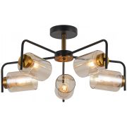 Светильник-люстра ILLUMICO Е27 60W*5 черный/золото IL8248-5COU-79 BK GD