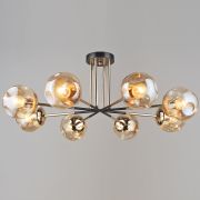 Светильник-люстра Reluce Е27 60W*8 металл/стекло 05014-0.3-08 COFFEE+FGD