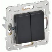 Выключатель СУ 2-кл. проходной 10А SK-V05Bl черный SKANDY ИЭК