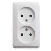 Розетка ОУ 2-м Этюд б/з 16А PA16-005B белый