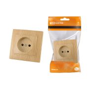 Розетка СУ 1-м б/з 10А ТДМ Таймыр сосна